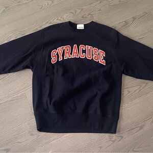 Vintage Style, Navy crewneck with orange lettering